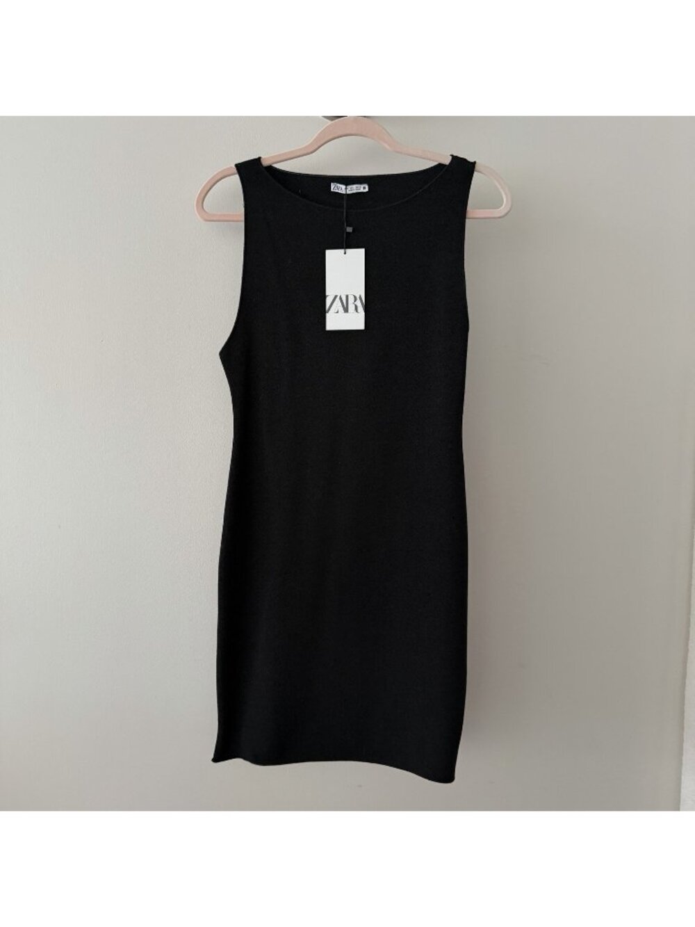 NWT ZARA Black Dress Mini Sz L